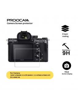 PROOCAM SPS-A7M3 GLASS SCREEN PROTECTOR FOR SONY A7 MARK 3 A7M2 A7RM4 A7RM3 A7RM2 A7SM3 A7SM2 A7C ZV1 A9M2 A9
